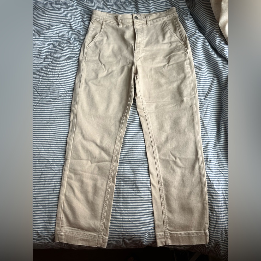 Everlane The Slim Leg Crop Pant Sandstone High Rise Women’s Size 10 Regular